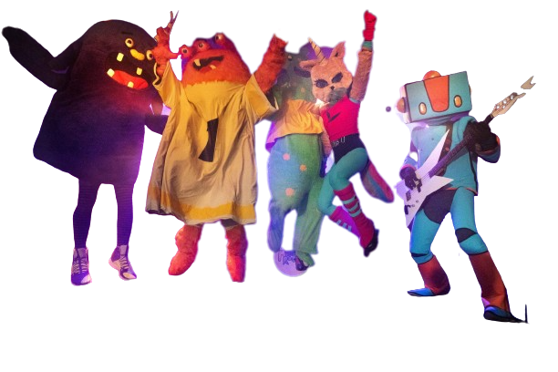 Imagen de la banda rock monstrurock para niños y niñas