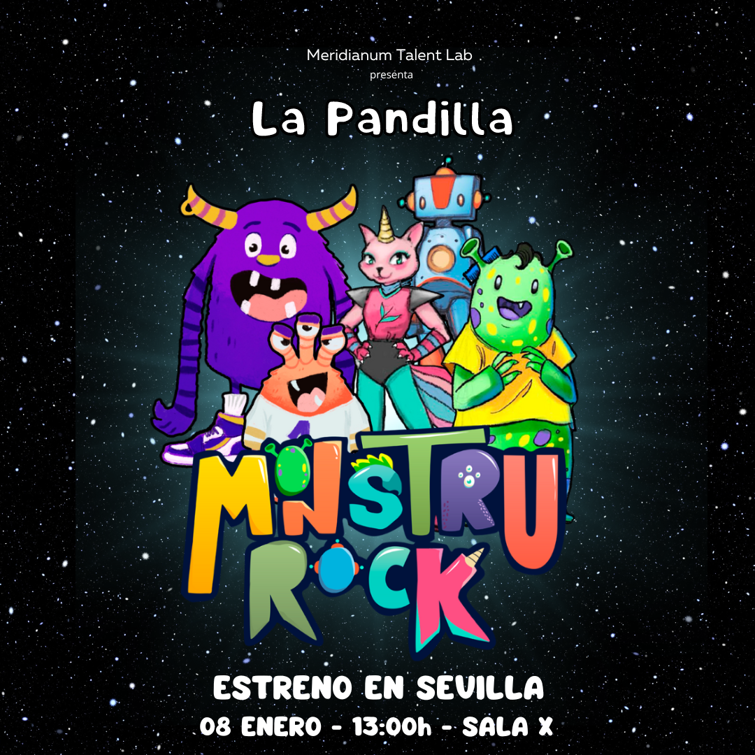 El espectáculo Infantil "La Pandilla Monstrurock" llega a Sevilla el 8 de enero de 2023, en la Sala X a las 13:00